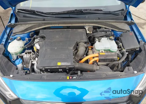 2017 Hyundai Ioniq Hybrid Blue из США, поврежденный, VIN KMHC65LC5HU031792